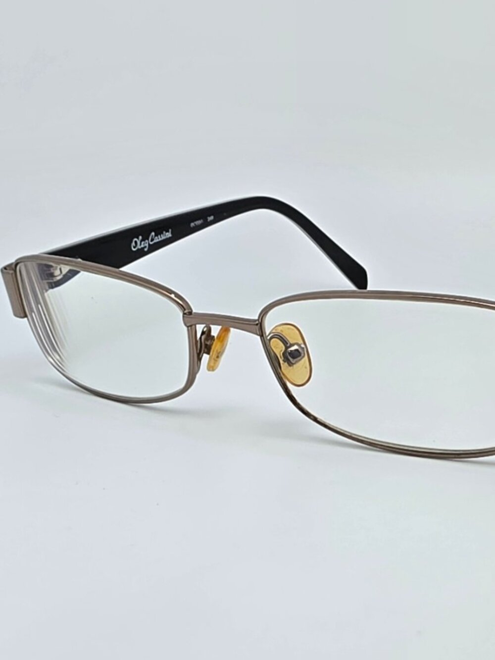 Oleg Cassini OCO344 249 Gold Purple Floral Eyeglasses Frame w/ Flexhinge 52mm